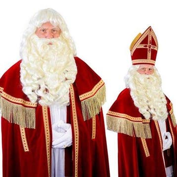 Sinterklaas baard Myra kanekalon draad snor 34.113, Verzenden, Nieuw, Feestartikel