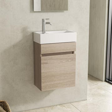 Toiletmeubel Fontein 40 cm – Compact en Stijlvol - Walnut, Verzenden, Nieuw