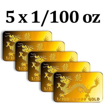 5 x 1/100 Troy Ounce - Goud .999 - European Mint, Estonia, 5