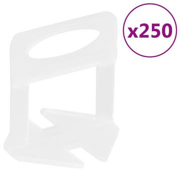 vidaXL Nivelleerklemmen voor tegels 250 st 2 mm, Doe-het-zelf en Verbouw, Verzenden, Nieuw