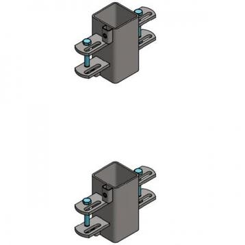Stel bevestigingsringen 80 x 80 2 hk 180º