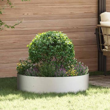 vidaXL Plantenring 5 st Zilver 80 x 80 x 20 cm Roestvrij, Minder dan 30 cm, Verzenden, Nieuw, Metaal