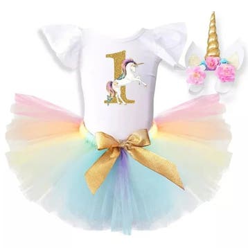 3-delig eerste verjaardag set Unicorn Dream deLuxe, Kinderen en Baby's, Nieuw, Sweet-One, Setje, Verzenden