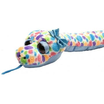Wild Republic slang knuffel - pluche - 137 cm - blauw met, Verzenden, Nieuw