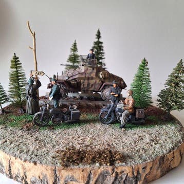 Tamiya - Diorama Sdkfz 222 on Rail., Nieuw