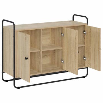 vidaXL Dressoir Sonoma Eiken 102 x 35 x 75 cm Bewerkt hout, Verzenden, Nieuw, Overige houtsoorten, Minder dan 50 cm