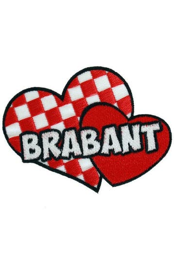 Applicatie Brabant bont met rood hart 7cm, Verzenden, Nieuw