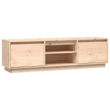 Tv-kast 140cm massief hout | Tweedekansje | OP=OP, Strak, 100 tot 150 cm, Ophalen of Verzenden, Zo goed als nieuw