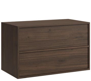 Wastafel Onderkast Mali 80 cm Walnoot Bruin Wastafelmeubel, Verzenden, Nieuw