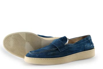 Greve Instappers in maat 44½ Blauw, Overige typen, Verzenden, Blauw, Gedragen