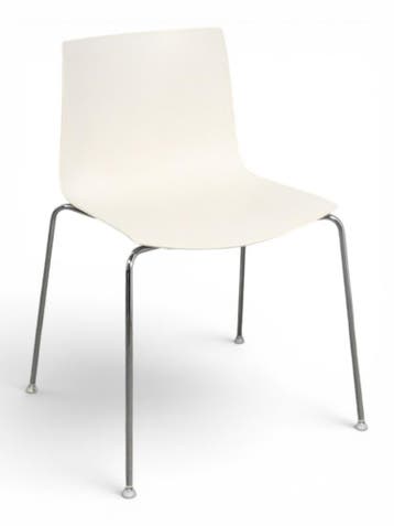 Arper Catifa 46 vergaderstoel, wit, Ophalen of Verzenden, Gebruikt, Wit