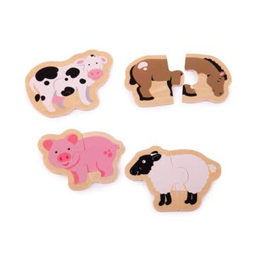 Bigjigs Tweedelige Puzzels (Boerder van €9,49 voor €8,54, Ophalen of Verzenden, Nieuw