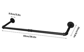 92 cm Industriële Wandkledingrek – Metaal & Pijp, Verzenden, Nieuw