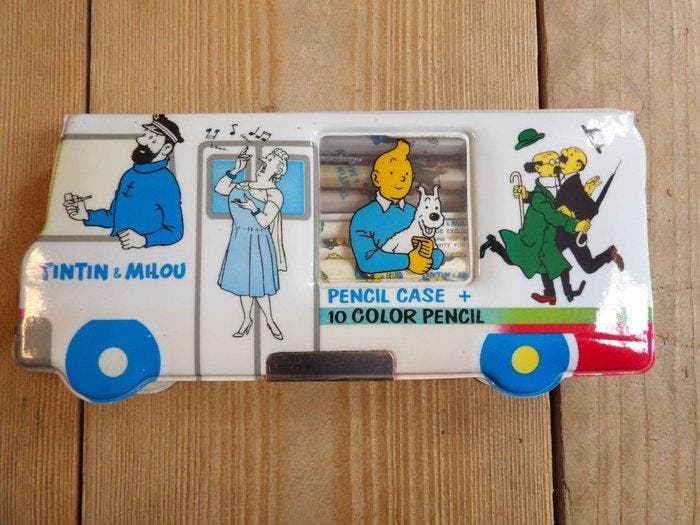 Tintin & Milou - Pencil case + 10 color pencil Lombard /, Boeken, Strips | Comics