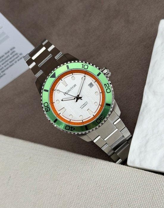 Heritor - Automatic Bexley Date - Green/Silver - Zonder, Sieraden, Tassen en Uiterlijk, Horloges | Heren