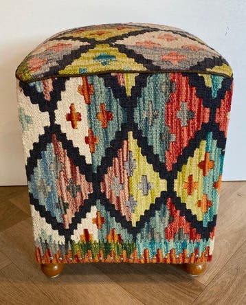 Kelim Poef(Ongebruikt/Nieuw) - Tapijt - 36 cm - 36 cm, Nieuw
