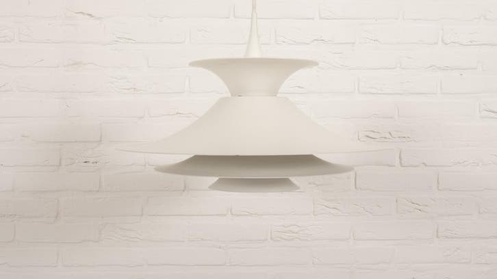 Vintage hanglamp | Erik Balslev | Radius | Wit, Huis en Inrichting, Lampen | Hanglampen, Ophalen of Verzenden