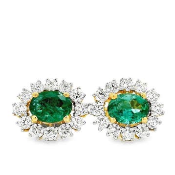 Oorstekers - 18 karaat Geel goud, gerhodineerd - 3.98ct. tw., Sieraden, Tassen en Uiterlijk, Antieke sieraden