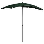 Parasol Groen Polyester | Laatste Stuk!, Tuin en Terras, Kantelbaar, Nieuw, Ophalen of Verzenden, 1 tot 2 meter