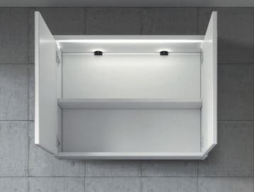 Badkamerkast Paso 80 x 20 x 60 cm Wit Spiegelkast Badkamer, Verzenden, Nieuw, Spiegelkast