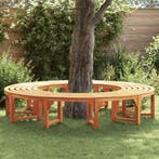 vidaXL Boom bank 2 pcs Naturel 160 x 80 x 45cm Massief, Tuin en Terras, Tuinbanken, Verzenden, Nieuw