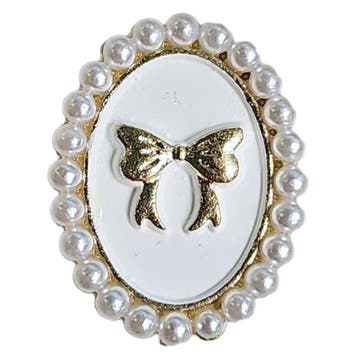 Fako Bijoux - Magnetische Mini Broche - Ovaal Strik Met, Verzenden, Nieuw
