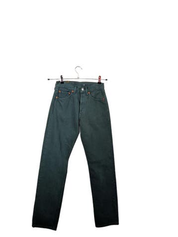 Levis 501 Jeans Dames maat W26 / L32 Groen Vintage, Overige kleuren, Ophalen of Verzenden, Zo goed als nieuw, W27 (confectie 34) of kleiner