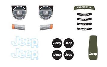 Buddy 2.0 - Stickerset Jeep (Berg skelters onderdelen), Ophalen of Verzenden, Nieuw