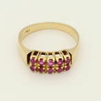 Ring - 18 karaat Geel goud - Robijn, Nieuw