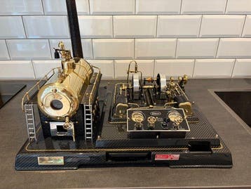 Stoommachine - Carbon, Messing, Metaal - 1960-1970 - Wilesco