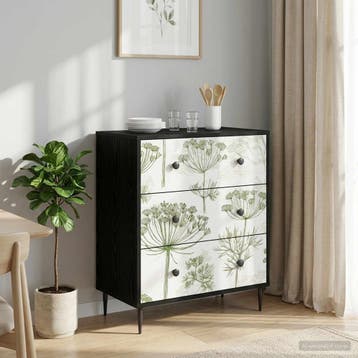 vidaXL Ladekast GOTHA Groene boomprint 66 x 36,5 x 76 cm, Verzenden, Nieuw