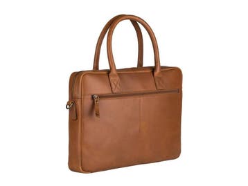 BURKELY Kiley - Laptopbag 13,3 inch - Hunter leer - Cognac, Sieraden, Tassen en Uiterlijk, Tassen | Schoudertassen, Verzenden