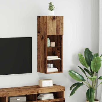 vidaXL Wandgemonteerd tv-meubel 30,5 x 30 x 90 cm Oudhout, Huis en Inrichting, Kasten | Televisiemeubels, Minder dan 50 cm, Verzenden