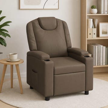 vidaXL Ligstoel Grijs 75 x 95 x 106 cm Stof, Verzenden, Nieuw