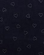 Nicky Velours Glitter Hartjes Navy, Nieuw, Blauw