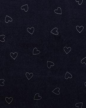 Nicky Velours Glitter Hartjes Navy, Nieuw, Blauw