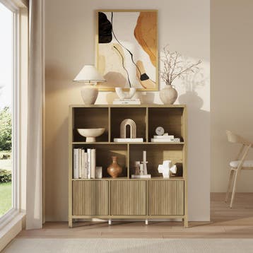 Dressoir Lukkodso eikenkleurig middellicht 103x80x28 cm [en., Huis en Inrichting, Kasten | Dressoirs, Verzenden, Nieuw