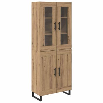 vidaXL buffetkast 2 st Artisan Eiken 69,5 x 34 x 180 cm, Minder dan 50 cm, Verzenden, Nieuw, Minder dan 100 cm