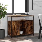 vidaXL Dressoir 100x35x80 cm bewerkt hout gerookt, Huis en Inrichting, Kasten | Dressoirs, 100 tot 150 cm, Verzenden, Nieuw, 25 tot 50 cm