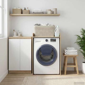 vidaXL Wasmachinekast met opslag Sonoma 67,5 x 48 x 97 cm, Huis en Inrichting, Kasten | Overige, Verzenden, Nieuw