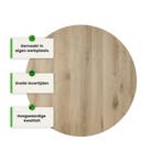 Houten salontafel - 4cm dik eiken - Rond, Huis en Inrichting, Tafels | Salontafels, Verzenden, Nieuw