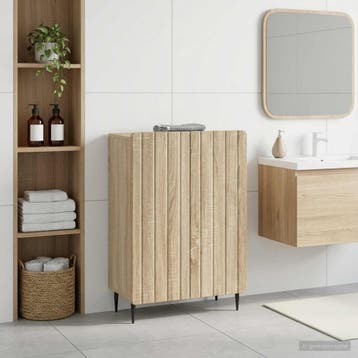 vidaXL Badkamer Opbergkast ZWOLLE Sonoma Eiken 59,5 x 31 x, Verzenden, Nieuw