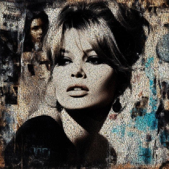 David Law - Crypto Brigitte Bardot II - Format XL 60x60, Antiek en Kunst, Kunst | Designobjecten