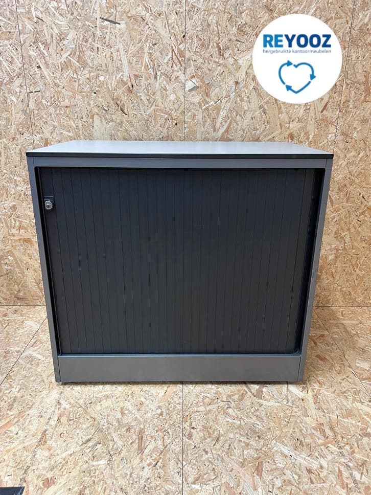Ahrend roldeurkast - 74x80x45cm - antracietgrijs, Zakelijke goederen, Kantoor en Winkelinrichting | Kantoormeubilair en Inrichting