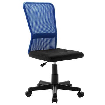 vidaXL Kantoorstoel 44x52x100 cm mesh stof zwart en blauw, Verzenden, Nieuw