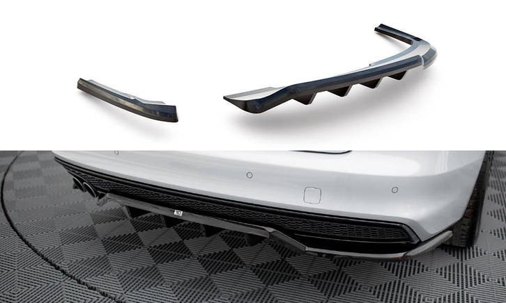 Diffuser Audi A4 Competition B8 FL Maxton Glans Zwart, Auto-onderdelen, Carrosserie en Plaatwerk, Ophalen of Verzenden