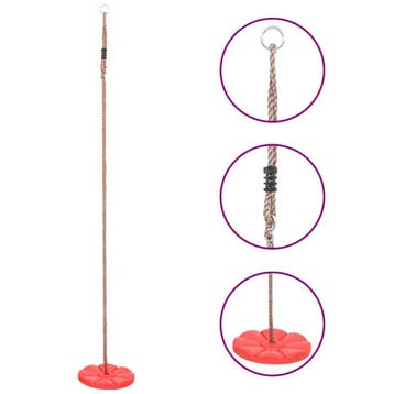 vidaXL Schotelschommel 200 cm rood, Verzenden, Nieuw