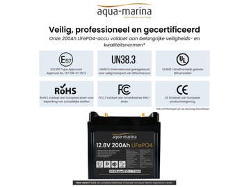 Aqua-Marina ProLine 12.8V 200Ah Lithium LiFePO4 Accu ECE R10, Ophalen of Verzenden, Nieuw