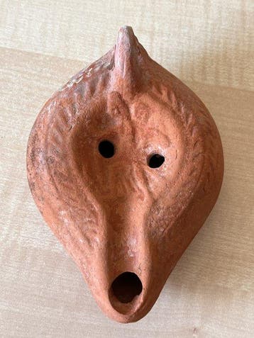 Oud-Romeins, Keizerrijk Terracotta Romeinse olielamp (Zonder, Antiek en Kunst