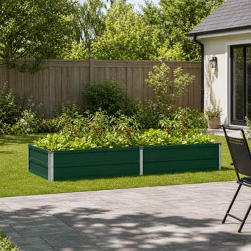 vidaXL Verhoogd Tuinbed Groen 160 x 80 x 24 cm koudgewalst, Minder dan 30 cm, Verzenden, Nieuw, Metaal